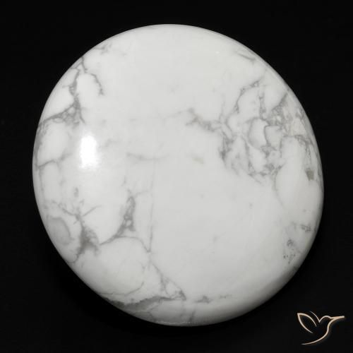 Howlite Bianco grigio naturale da 23.18 ct, Rotondo, Opaco