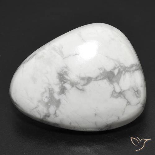 Howlite Bianco grigio naturale da 20.73 ct, Taglio a fantasia, Opaco
