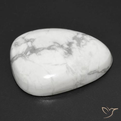 Howlite Bianco grigio naturale da 20.73 ct, Taglio a fantasia, Opaco