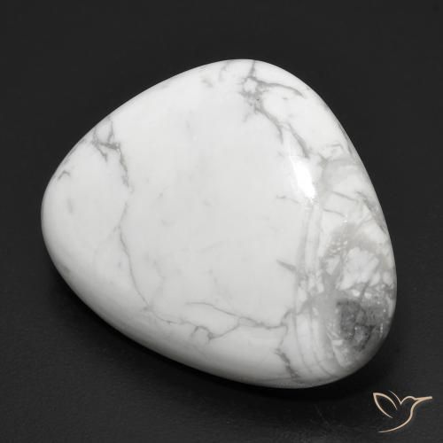 Howlite Bianco grigio naturale da 20.54 ct, Taglio a fantasia, Opaco