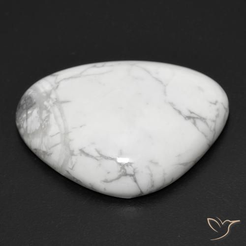 Howlite Bianco grigio naturale da 20.54 ct, Taglio a fantasia, Opaco