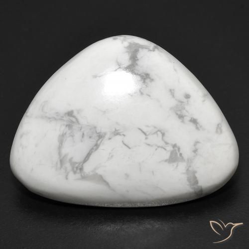 Howlite Bianco grigio naturale da 21.52 ct, Taglio a fantasia, Opaco
