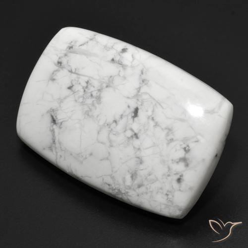 Howlite Bianco grigio naturale da 29.75 ct, Cuscino, Opaco