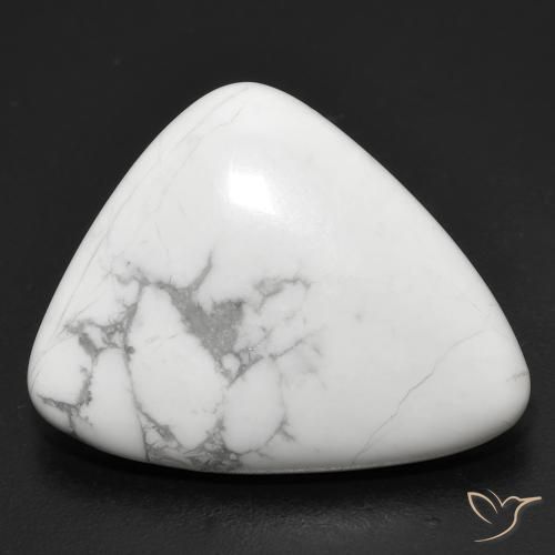 17.01ct Naturale Bianco grigio Howlite, Taglio a fantasia, Opaco