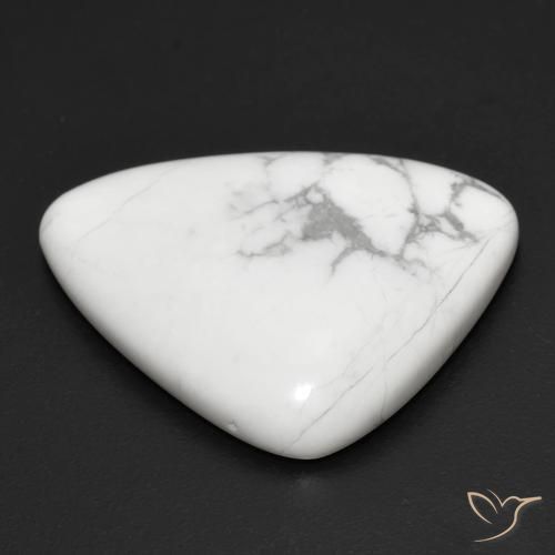 Howlite Bianco grigio naturale da 17.01 ct, Taglio a fantasia, Opaco