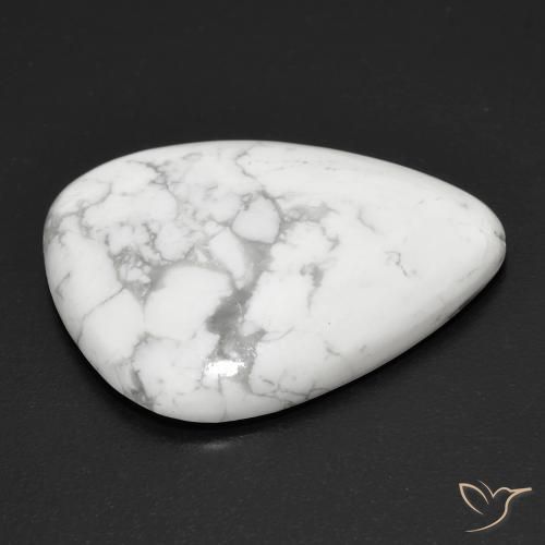 Howlite Bianco grigio naturale da 19.85 ct, Taglio a fantasia, Opaco