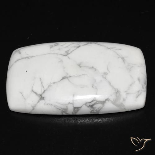 Howlite Bianco grigio naturale da 27.68 ct, Cuscino, Opaco