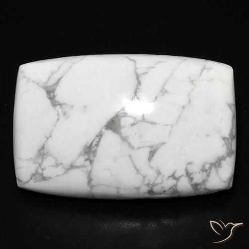 26.78ct Naturale Bianco grigio Howlite, Cuscino, Opaco
