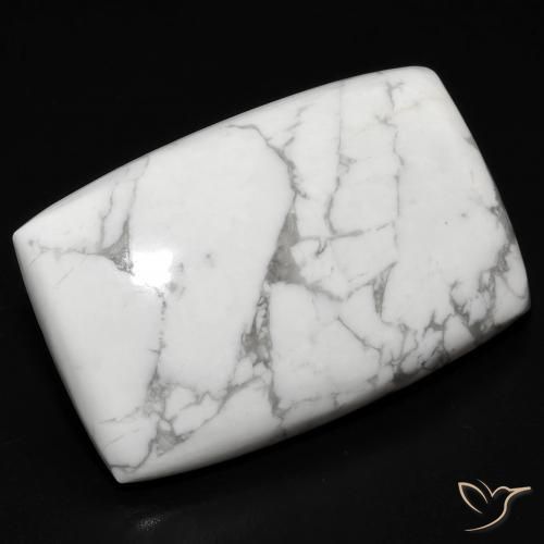 Howlite Bianco grigio naturale da 26.78 ct, Cuscino, Opaco
