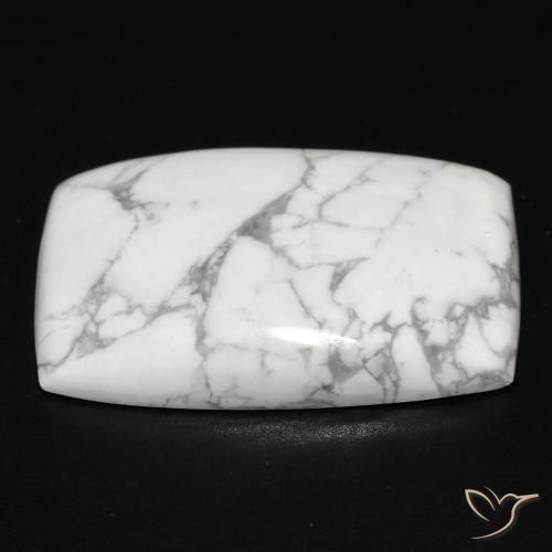 Howlite Bianco grigio naturale da 26.78 ct, Cuscino, Opaco