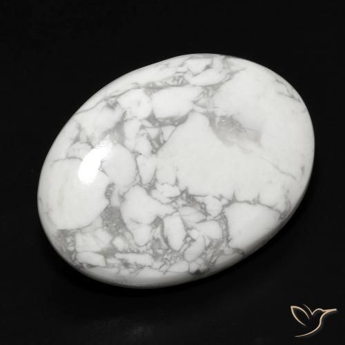 Howlite Bianco grigio naturale da 17.45 ct, Ovale, Opaco