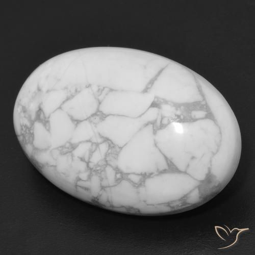 Howlite Multicolore Bianco naturale da 15.19 ct, Ovale, Opaco
