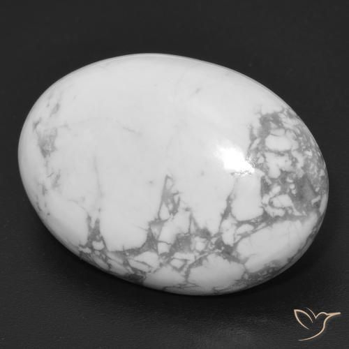 Howlite Bianco grigio naturale da 20.77 ct, Ovale, Opaco