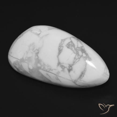 Howlite Bianco grigio naturale da 19.50 ct, Taglio a fantasia, Opaco