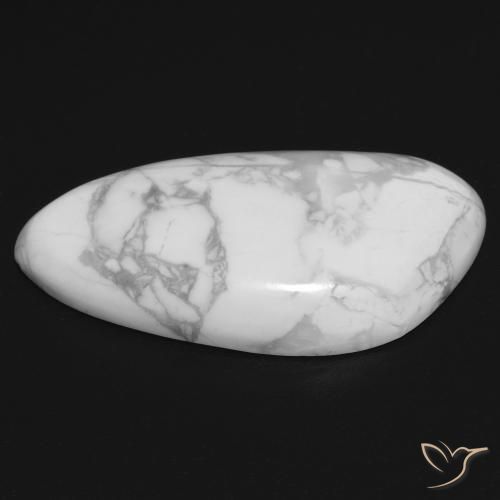 Howlite Bianco grigio naturale da 19.50 ct, Taglio a fantasia, Opaco