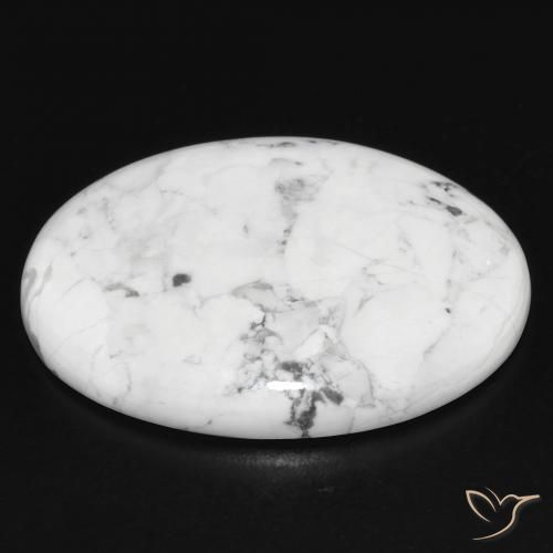 Howlite Bianco grigio naturale da 25.68 ct, Ovale, Opaco