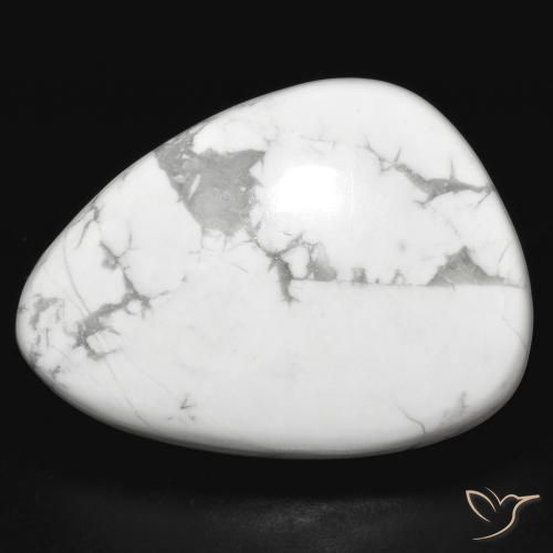 Howlite Bianco grigio naturale da 31.63 ct, Taglio a fantasia, Opaco
