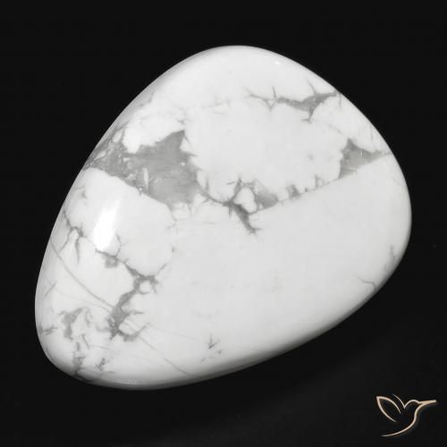 Howlite Bianco grigio naturale da 31.63 ct, Taglio a fantasia, Opaco