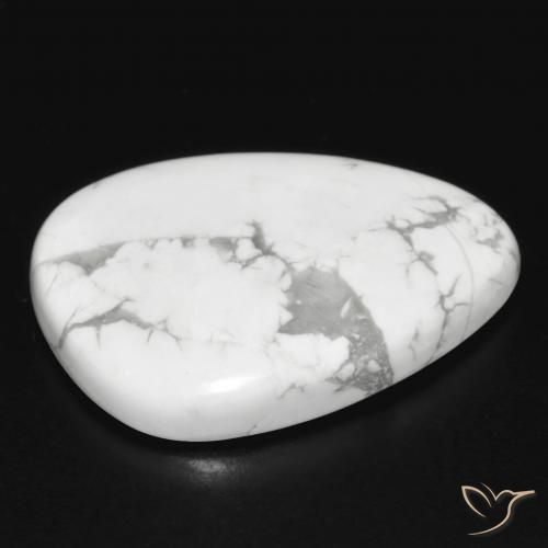 Howlite Bianco grigio naturale da 31.63 ct, Taglio a fantasia, Opaco