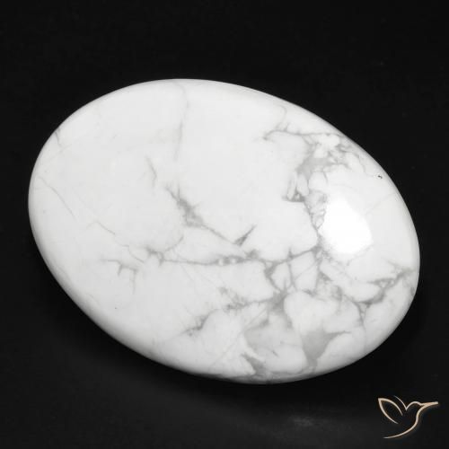 Howlite Bianco grigio naturale da 31.08 ct, Ovale, Opaco