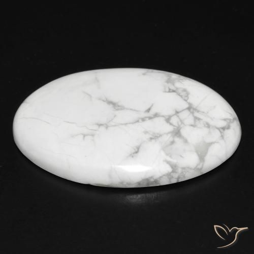 Howlite Bianco grigio naturale da 31.08 ct, Ovale, Opaco