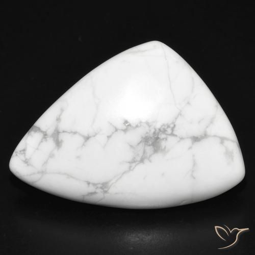 23.73ct Naturale Bianco grigio Howlite, Taglio a fantasia, Opaco