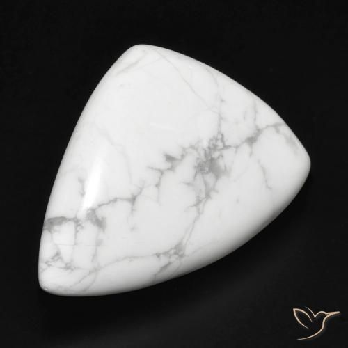 Howlite Bianco grigio naturale da 23.73 ct, Taglio a fantasia, Opaco