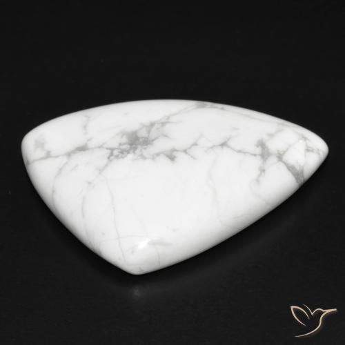 Howlite Bianco grigio naturale da 23.73 ct, Taglio a fantasia, Opaco