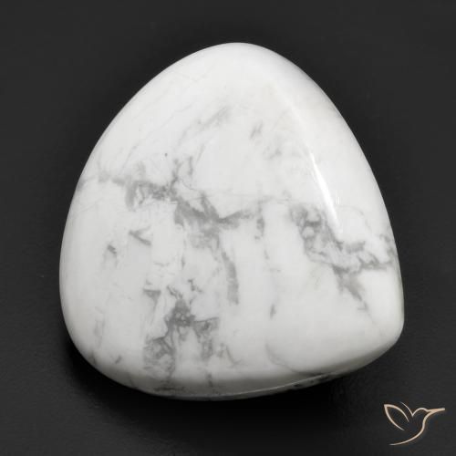Howlite Bianco grigio naturale da 18.34 ct, Forma a pera, Opaco