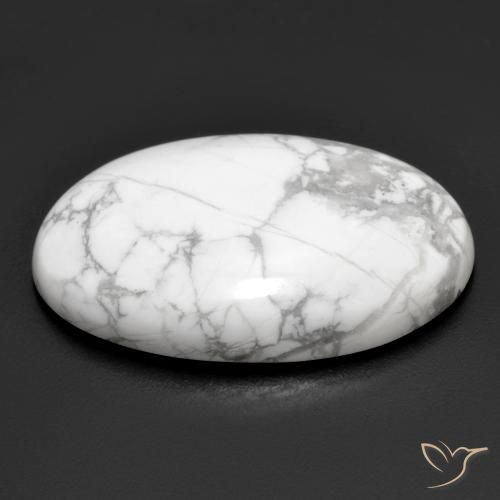 Howlite Bianco grigio naturale da 31.05 ct, Ovale, Opaco