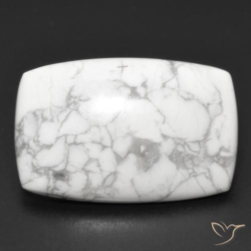 Howlite Bianco grigio naturale da 23.89 ct, Cuscino, Opaco