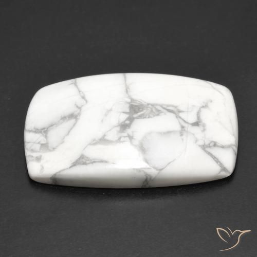 Howlite Bianco grigio naturale da 21.38 ct, Cuscino, Opaco