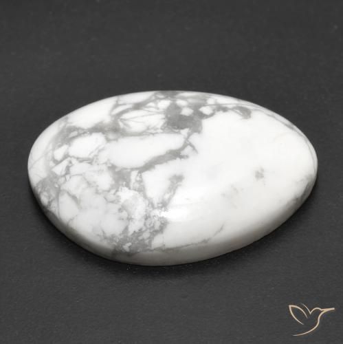 Howlite Bianco grigio naturale da 16.57 ct, Taglio a fantasia, Opaco
