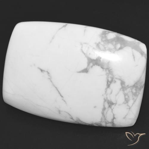 Howlite Bianco grigio naturale da 23.16 ct, Cuscino, Opaco