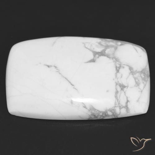 Howlite Bianco grigio naturale da 23.16 ct, Cuscino, Opaco