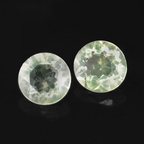 Gemme di Opale ialite Verde chiaro naturale da 0.19 ct, Taglio rotondo, Trasparente