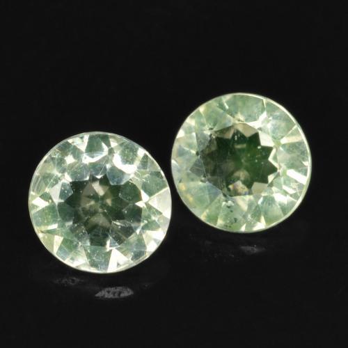 Gemme di Opale ialite Verde chiaro naturale da 0.26 ct, Taglio rotondo, Trasparente