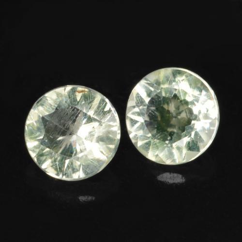 Gemme di Opale ialite Verde chiaro naturale da 0.23 ct, Taglio rotondo, Trasparente
