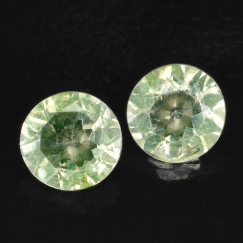 Gemme di Opale ialite Verde chiaro naturale da 0.27 ct, Taglio rotondo, Trasparente