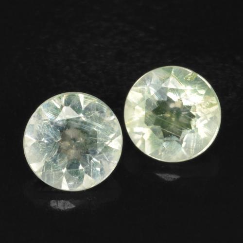 Gemme di Opale ialite Verde chiaro naturale da 0.24 ct, Taglio rotondo, Trasparente
