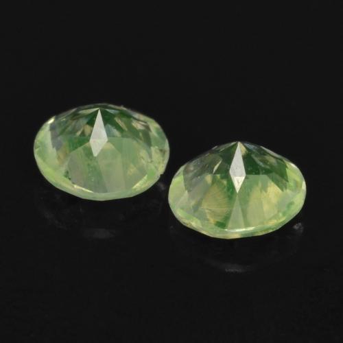 Opale ialite naturale verde da 0,22 ct, taglio rotondo, trasparente