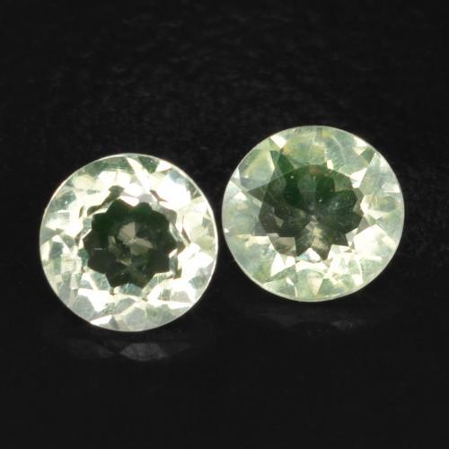 Gemme di Opale ialite Verde chiaro naturale da 0.22 ct, Taglio rotondo, Trasparente