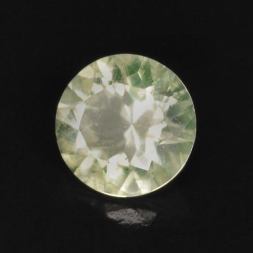 Opale ialite naturale verde da 0,15 ct, taglio rotondo, trasparente