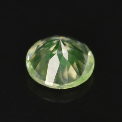 Opale ialite naturale verde da 0,15 ct, taglio rotondo, trasparente