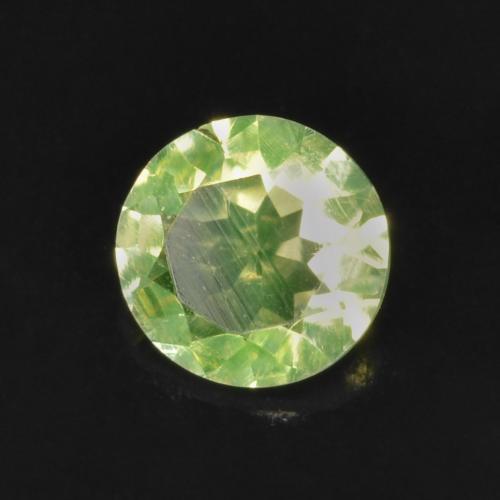 Opale ialite naturale verde da 0,12 ct, taglio rotondo, trasparente