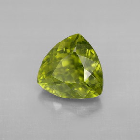 Idocrasio Verde oliva naturale da 3.12 ct, Taglio trillion, SI-I1