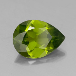 Idocrasio naturale verde da 1,83 ct, taglio a pera, VS-SI