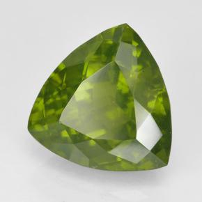 Idocrasio Verde oliva naturale da 3.40 ct, Taglio trillion, VS