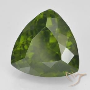 Idocrasio Alghe Verdi naturale da 5.45 ct, Taglio trillion, VS