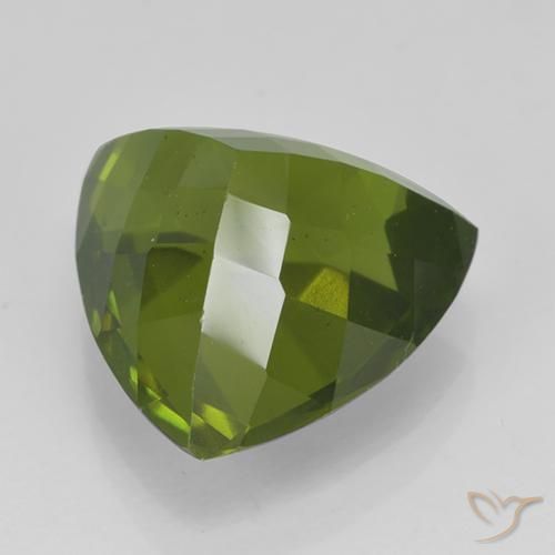 Idocrasio Medium Dark-Green naturale da 4.47 ct, Taglio trillion, VS